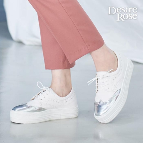 디자이어로즈 여성 윙팁 브로그 레이스업 단화 11248716A