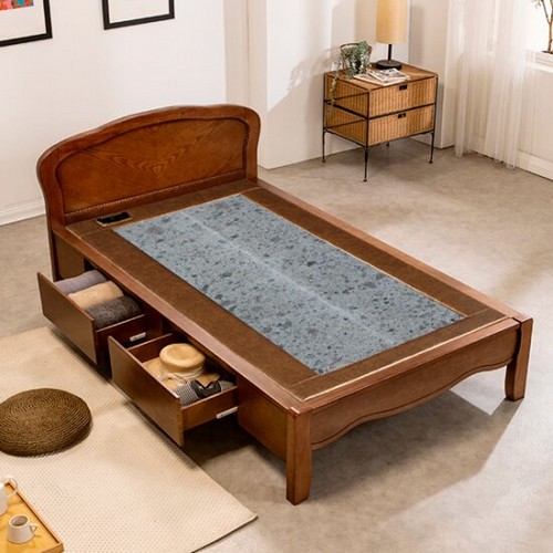 현대의료기 G206V2SS 서랍형 돌침대 SS (그린팔보석)_이미지