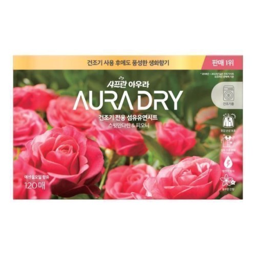 LG생활건강 샤프란 아우라 드라이시트 스윗만다린&피오니 120매 (1개)