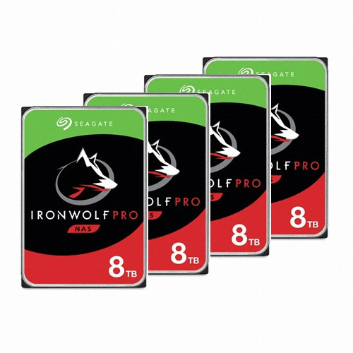 Seagate IronWolf Pro 패키지 7200/256M ST8000NE001 (4x8TB)