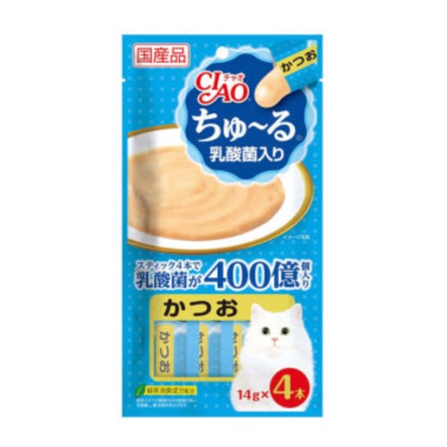 이나바 캣 챠오츄르 유산균 가다랑어 SC-232 56g (14g x 4p) (3개)_이미지