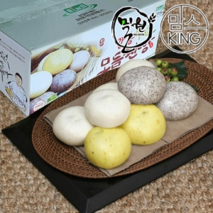 맘스킹 밀원본가 HACCP 안흥 우리밀모듬찐빵 30개 1500g -수입팥_이미지