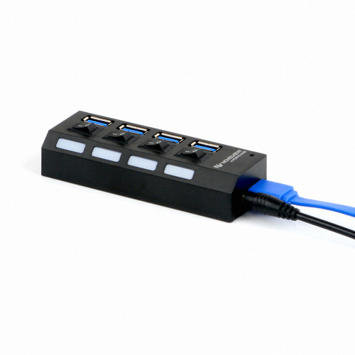 노벨뷰 4포트 USB 3.0 유전원 허브 (NB304P)_이미지