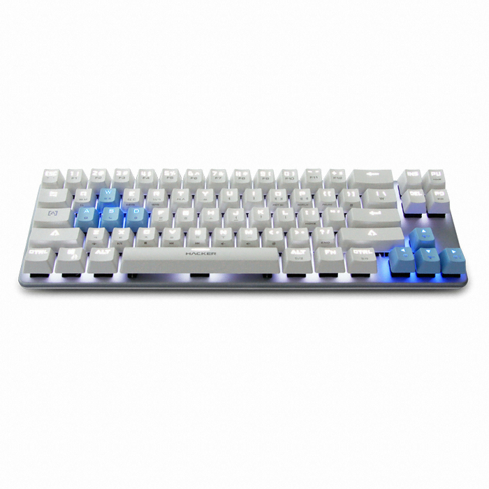 앱코 HACKER K680 솔리드 LED 기계식 키보드 (화이트, 청축)_이미지
