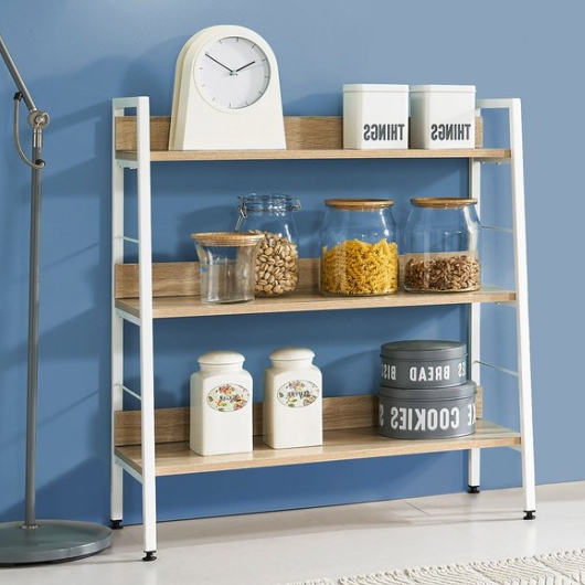 키모 레더 3단 스틸 수납 선반 800_이미지