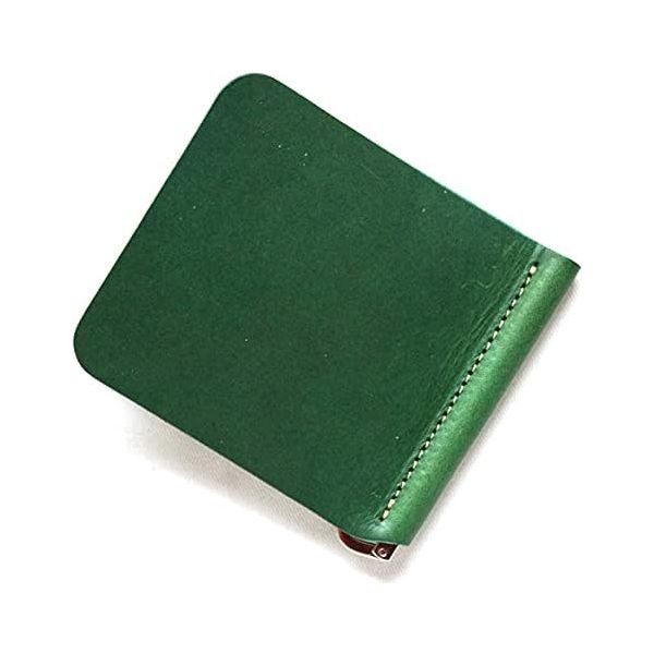부테로 11217857 지갑 포켓 선물 남자 머니클립 지폐 Zeil 이탈리안 누메 가죽 심플 머니클립/그린_이미지