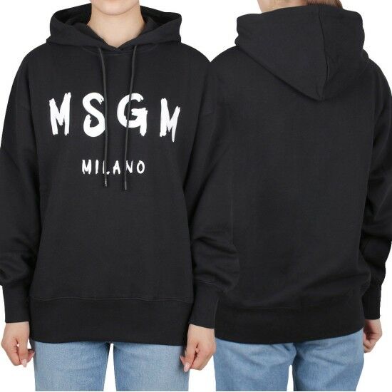 MSGM 밀라노 로고 후드 스웨트 2000MDM515 200001 (99, 블랙)