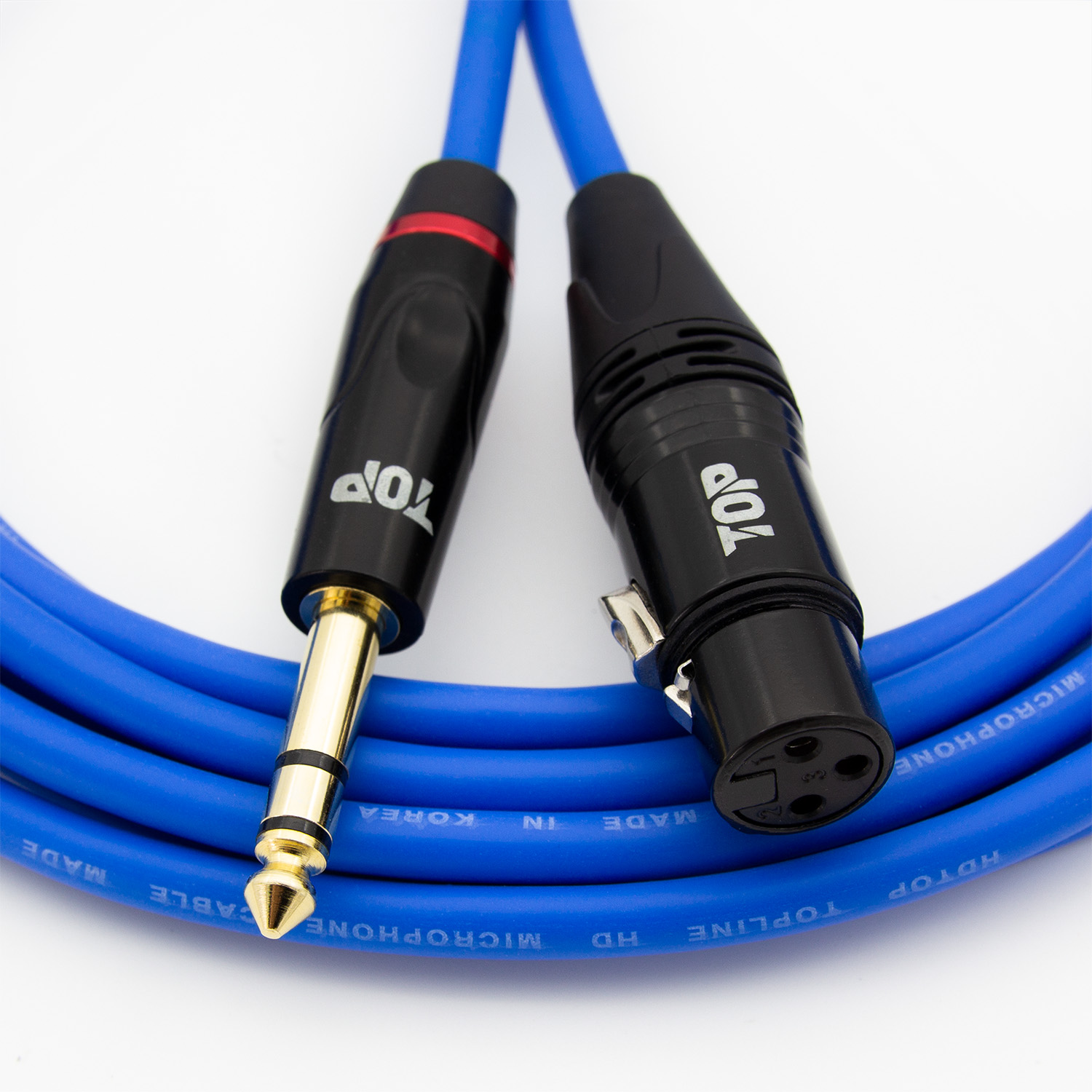 탑라인에이치디 HDTOP 5.5스테레오 to XLR 암 마이크 케이블 블랙블루 (15m, HT-TP5683)_이미지