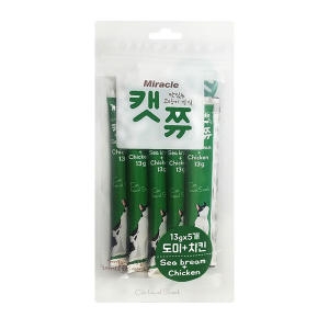 미라클 캣쮸 도미&치킨 65g (13g x 5p)