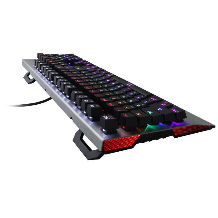 앱코 HACKER K730 레인보우 액션 LED 더블 키캡 (적축)_이미지