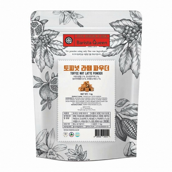 바이오믹스푸드시스템 바리스타퀸 토피넛 라떼 파우더 1kg