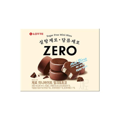 롯데제과 제로 미니바이트 밀크앤초코 380ml (2개)_이미지