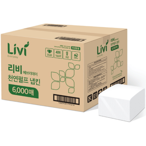 리비 에브리데이 천연펄프 냅킨 (6,000매)