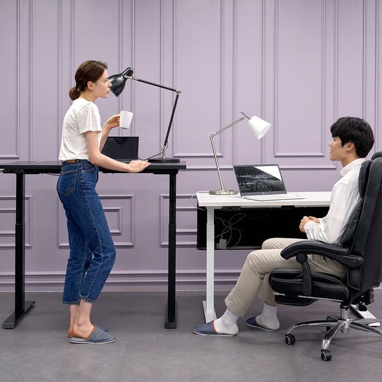 롱코 듀얼모터 높이조절 3스텝 모션 스탠딩 책상 (1600x800)_이미지