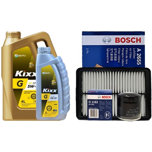 GS칼텍스 킥스 G SP 5W30 5L + 보쉬필터 기아 셀토스 1.6 가솔린 터보