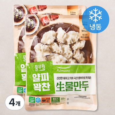 풀무원 생물만두 300g (4개)_이미지