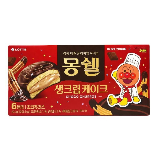 몽쉘 호빵맨 기획 초코츄러스맛 204g