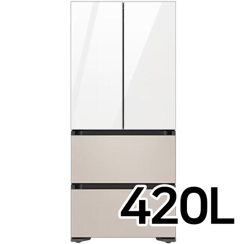 삼성전자 비스포크 김치플러스 키친핏 새틴 RQ42C94E2AP (화이트+베이지)
