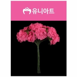유니아트 조화꽃 1500 소국화 진분홍 WD618E1