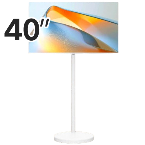 더함 노바 AMG 리얼 화이트 스마트 40인치 QLED 돌비 AI 구글5.0 이동형 패키지 (더함 에센셜)_이미지