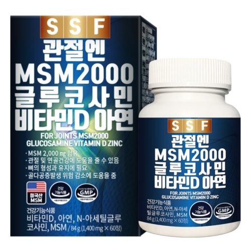 순수식품 관절엔 MSM 2000 글루코사민 비타민D 60정 (6개)_이미지