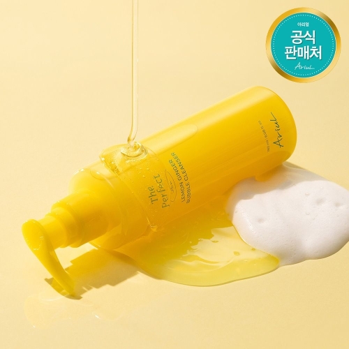 아리얼 더 퍼펙트 레몬진저 버블 클렌저 180ml (1개)_이미지