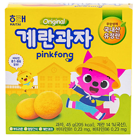 해태제과 계란과자 핑크퐁 45g (1개)_이미지