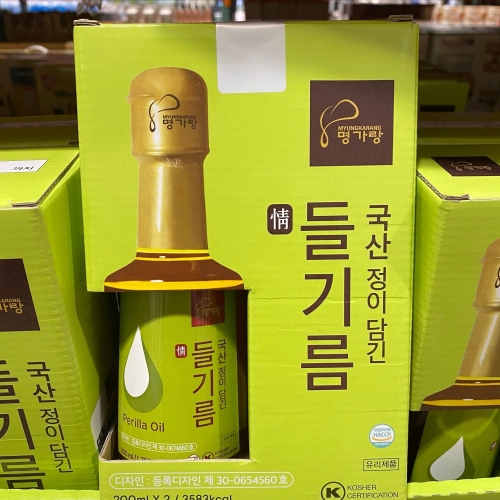  명가랑 정이담긴 국내산 들기름 200ml [2개]