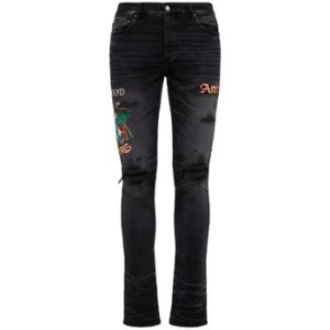 아미리 남성 Sinners 자수 스키니 진 흐린 82IWUE044 6428057_이미지