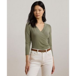 폴로랄프로렌 로렌 우먼 Ruched Surplice 저지 탑 16667784 412878_이미지