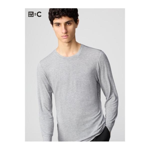 극난 히트 테크 캐시미어 블렌드 크루 넥 T/9분 소매 15894382