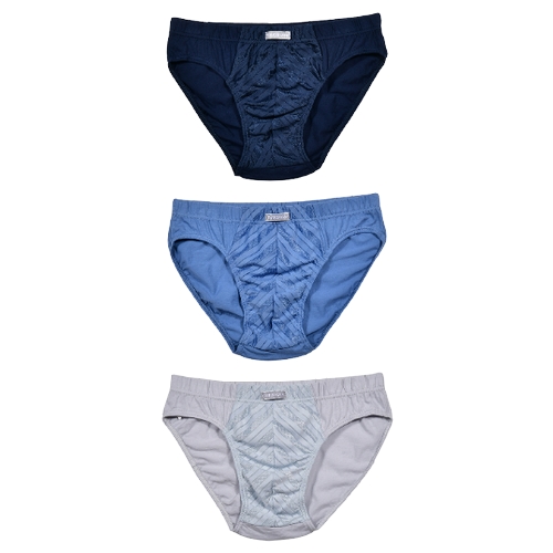 사선 패턴 순면 흡습속건 삼각팬티 3매 세트 TG-6015
