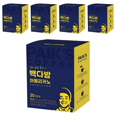더본코리아 빽다방 아메리카노 1.6g 20개입 (5개)_이미지