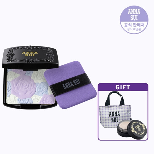 로즈 프레스드 파우더 체크 퍼플 토트백 젤 파운데이션 미니