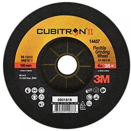 3M  4인치 큐비트론Ⅱ 황금돌 플렉시블 그라인딩 휠 14437 (1개)