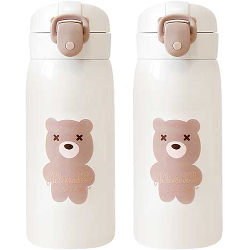 원터치 미니 보온물병 어린이물병 보온병 텀블러 350ml 이중진공 스텐 보온보냉물병