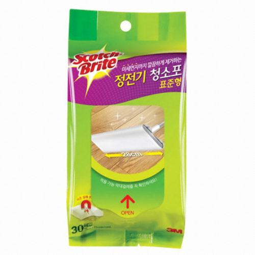 3M 스카치브라이트 재활용 정전기 청소포 표준형 30매 (1개)