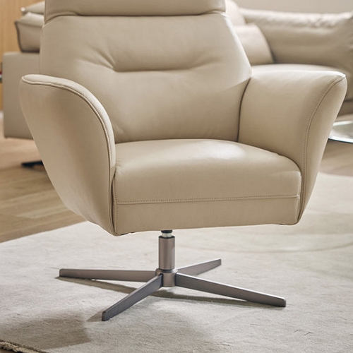 자코모 미오 천연가죽 리클라이너 1인용 (스툴별도)_이미지