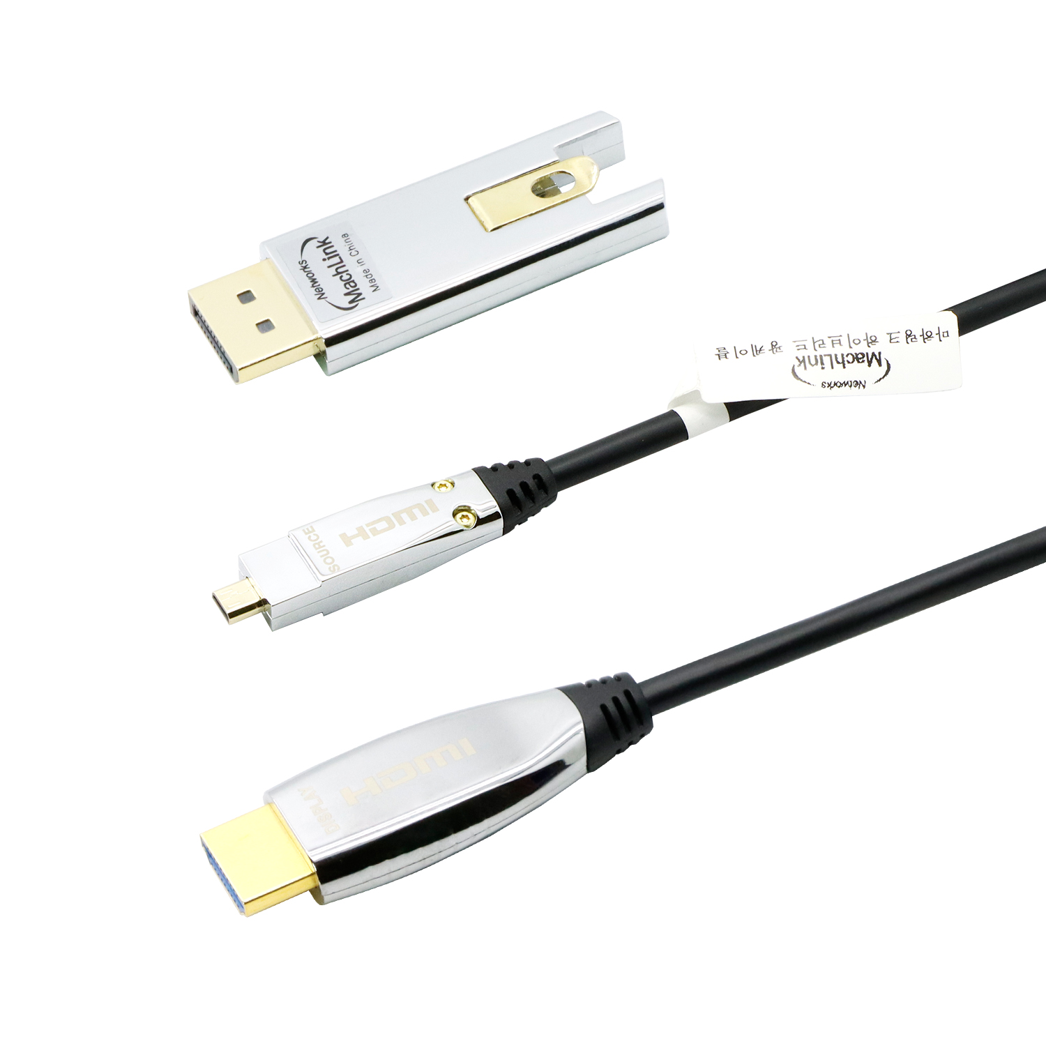 마하링크 하이브리드 광 Ultra DP v1.2 to HDMI 케이블 (ML-A8DP040, 40m)_이미지