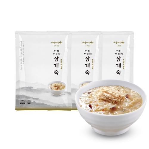 서울마님죽 현미누룽지삼계죽 500g (3개)