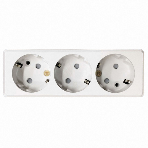 현대일렉트릭 3구 노출 접지 콘센트 HOEC-3 (1개)