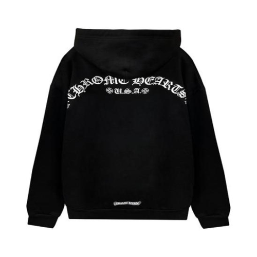 USA 스크립트 로고 후드 집업 블랙 남성 자켓 10010207528 / TEO