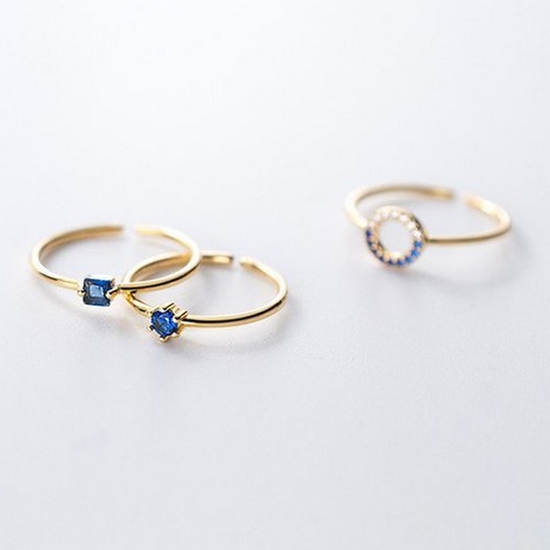 에르모사제이 실버 925 유니크 블루 레이어드 큐빅 오픈링 R105이미지입니다. 누르면 해당 게시물로 새창이동합니다.