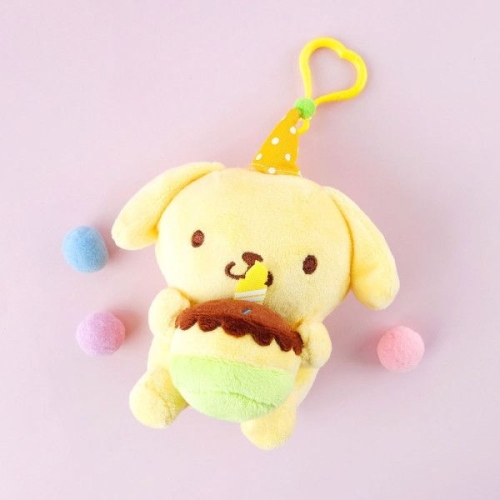 산리오 폼폼푸린 생일케이크 가방고리 13cm 383875