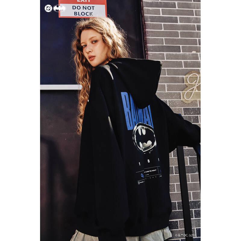UNI GOLDEN BEAR 배트맨 백그래픽 후드 티셔츠 G4TAW25071BKX
