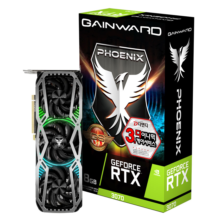 GAINWARD 지포스 RTX 3070 피닉스 GS OC V1 D6 8GB LHR_이미지