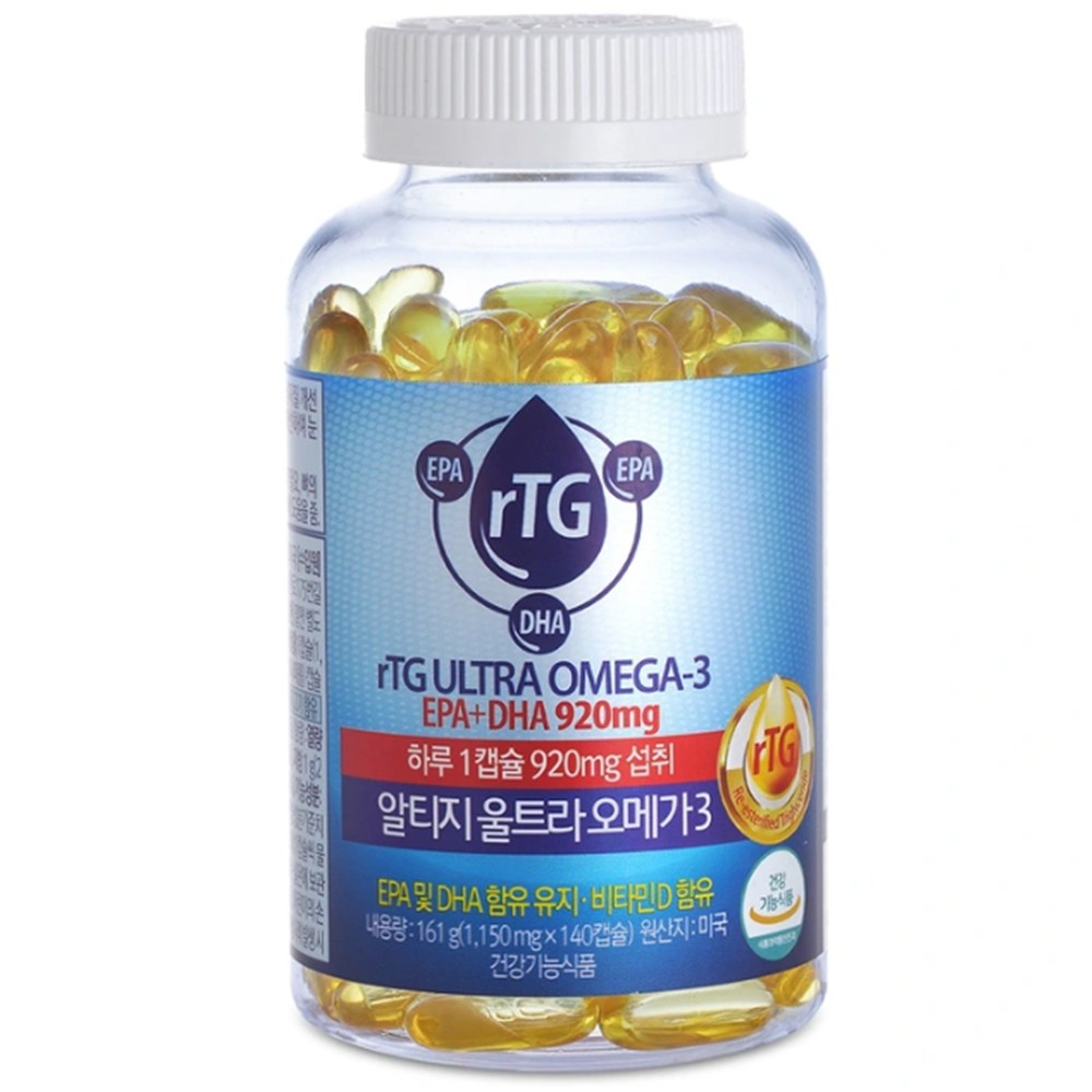 [불명] CAPTEK 알티지 울트라 오메가3 1150mg 140캡슐 (1개)