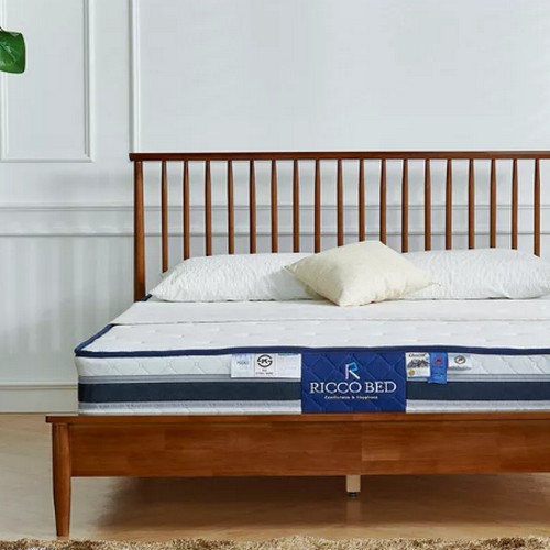 BIF보루네오 공기순환 원목 침대 Q (이중라텍스본넬)_이미지