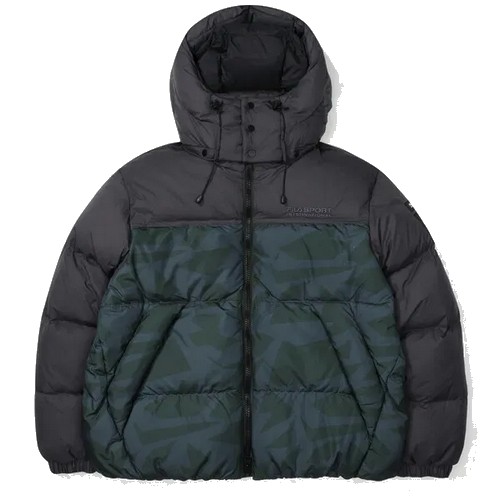 휠라 컬러블럭 다운 패딩자켓 FS2DJF4131X (DOV, 다크올리브)_이미지
