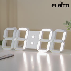 국산 플라이토 프리즘 3D LED 벽시계 LG전구 38cm
